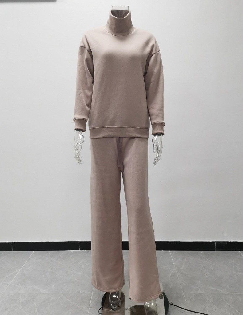 Damen Strick Sport Set Europäischer Stil Modisches Freizeitset_voghion.com
