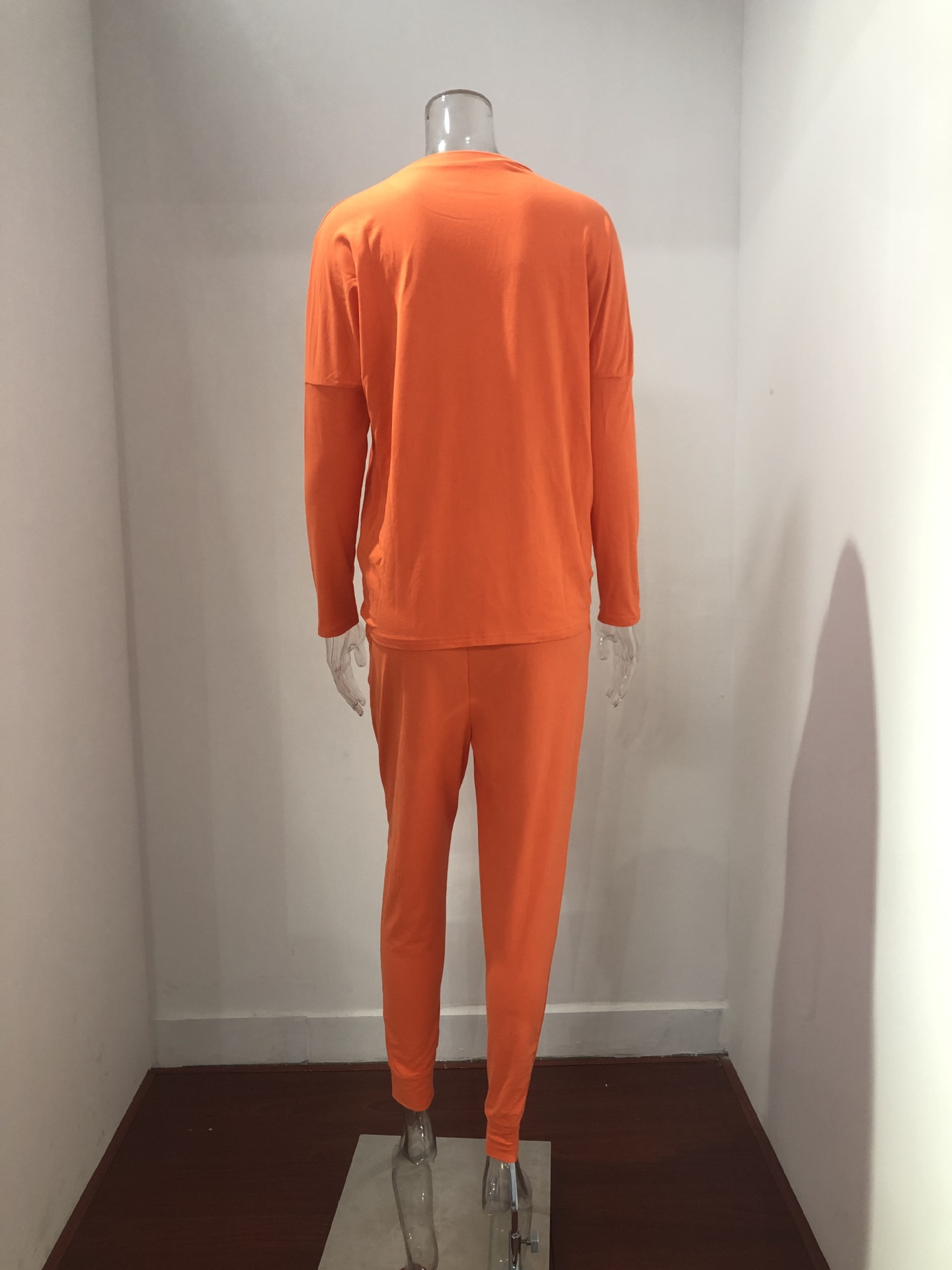 Women's Active Set Long Sleeve Solid Colour Casual Sportswear_voghion.com