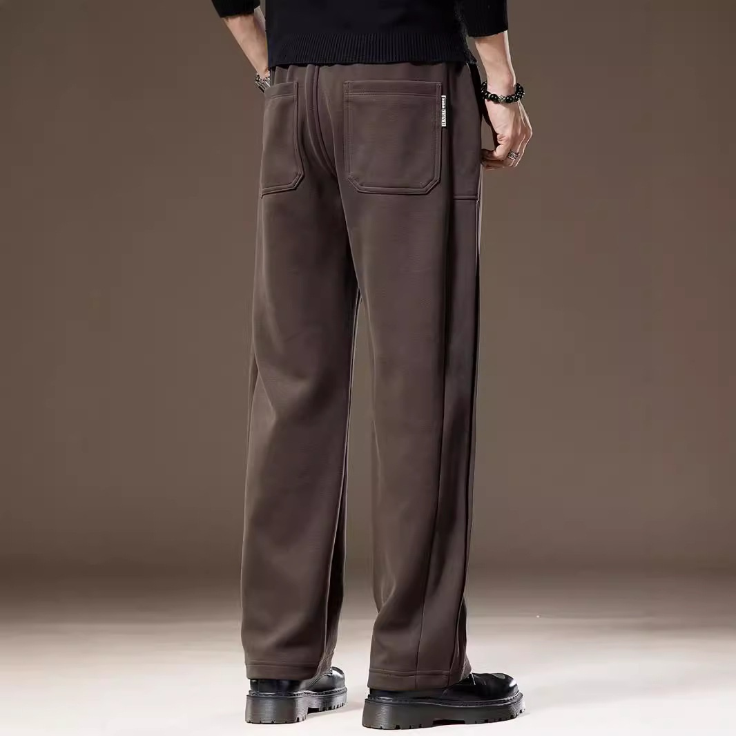 Hochwertige amerikanische Retro-Jogginghose für Herren mit geradem Bein, neuer Herbststil, locker geschnitten, sportlich, fließend, weites Bein, schlicht_voghion.com