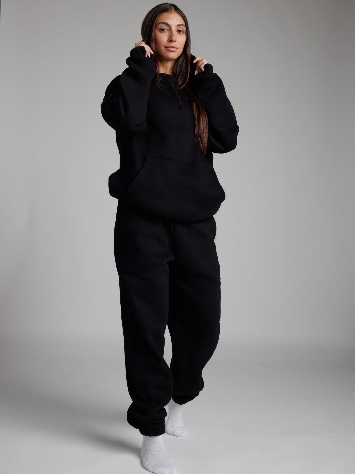 Pullover Kapuzen Trainingsanzug Damen Für Herbst Und Winter_voghion.com