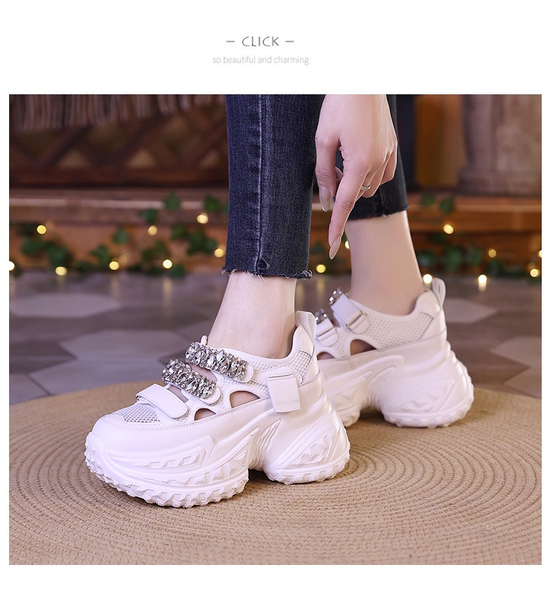 Zapatillas Walking Mujer Con Suela Durian Y Brillantes Plataforma_voghion.com
