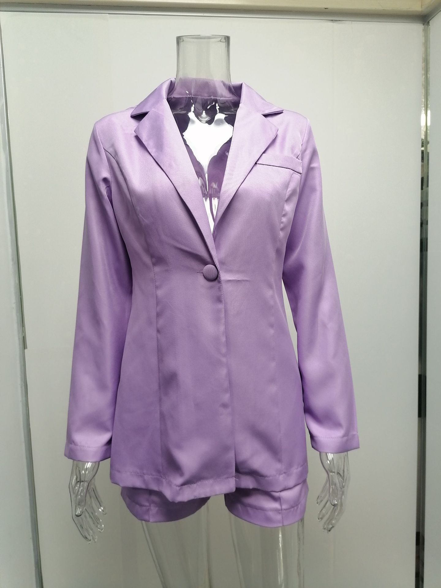 Elegant Women Active Blazer Jacket And Shorts Set For Autumn_voghion.com