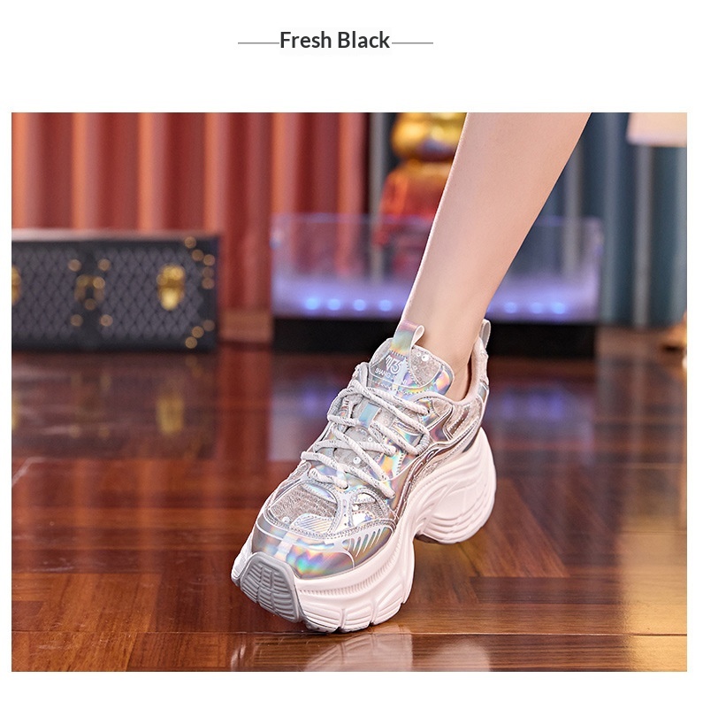 Breathable Mesh Dad Trainers Thick Sole Height Increasing Shoes_voghion.com