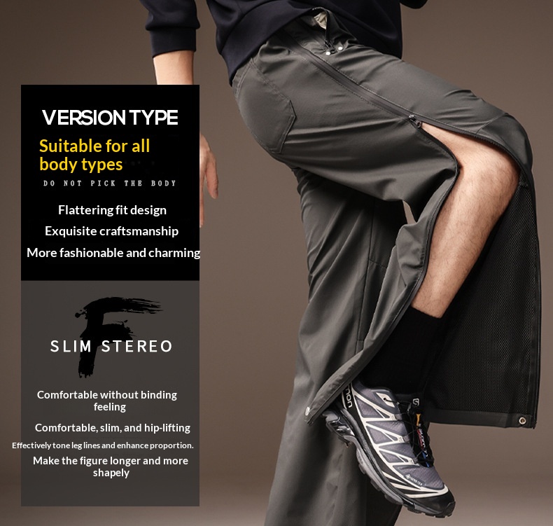 Pantalón casual hombre outdoor impermeable cortavientos recto_voghion.com