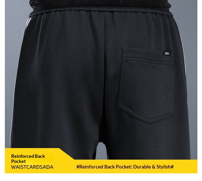 Trendige, gerade geschnittene Freizeithose mit weitem Bein für Herren, Frühlings- und Herbststil, lockere Passform, entspanntes Tragegefühl, gestreift wie von der Stange_voghion.com