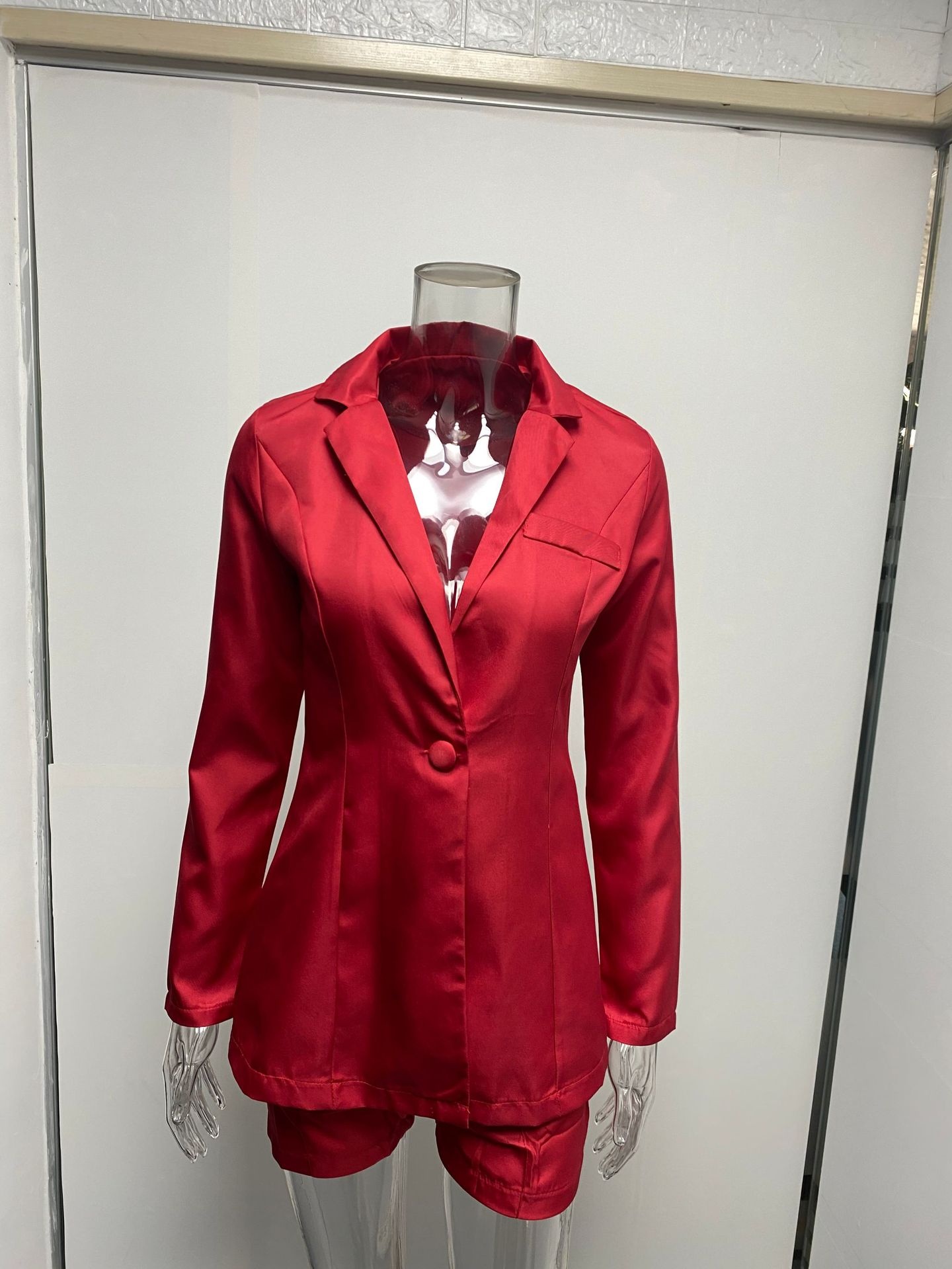 Elegant Women Active Blazer Jacket And Shorts Set For Autumn_voghion.com