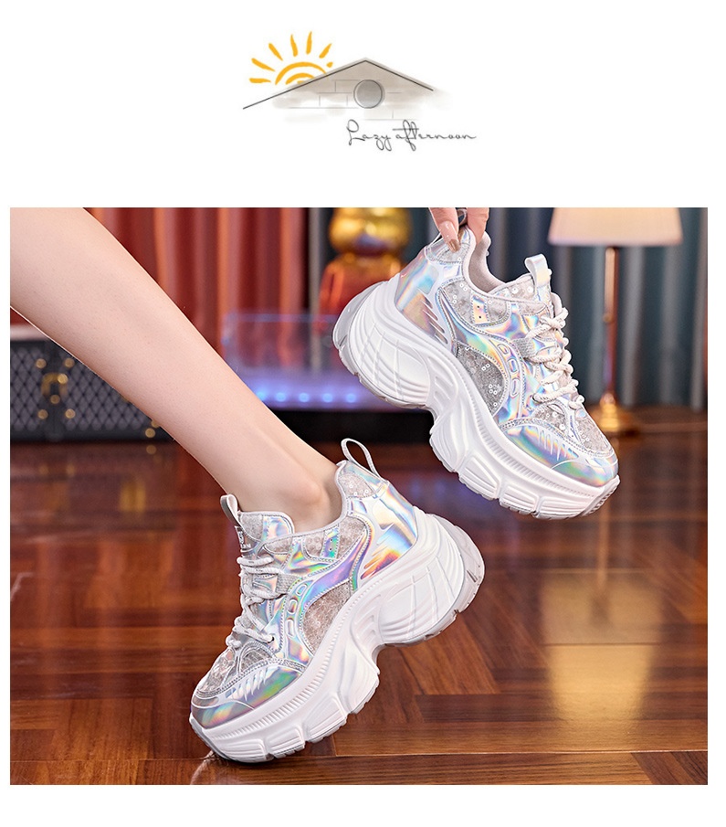 Breathable Mesh Dad Trainers Thick Sole Height Increasing Shoes_voghion.com
