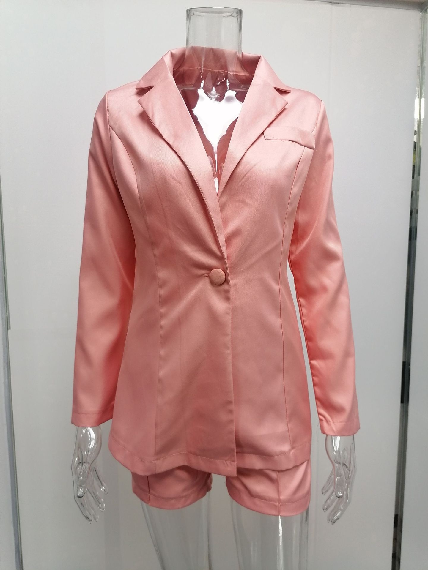 Elegant Women Active Blazer Jacket And Shorts Set For Autumn_voghion.com
