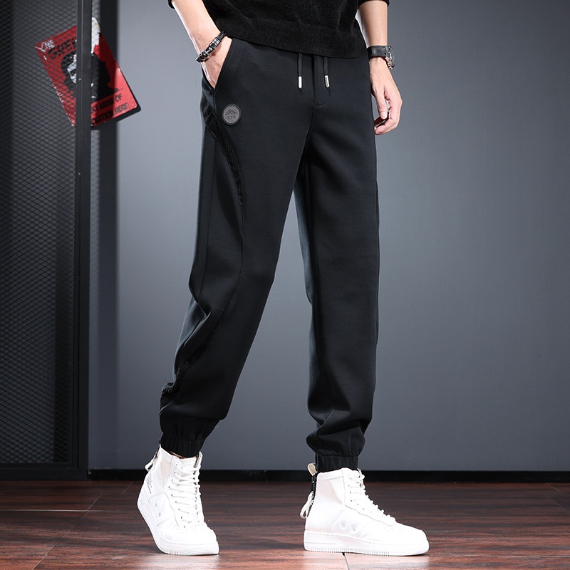 Hochwertige Herren-Freizeithose im Premium-Design, neue Herbst-/Winterkollektion 2025: Jogginghose mit Kordelzug und elastischer Air-Layer-Technologie._voghion.com