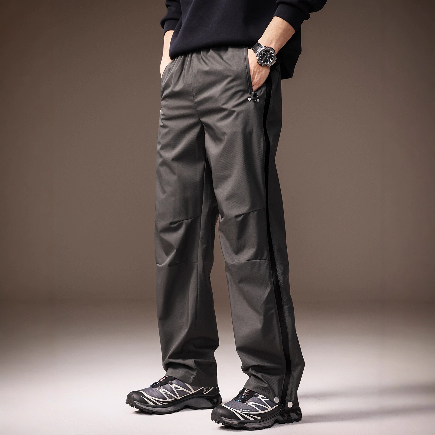 Pantalones deportivos de alta gama para hombre, nuevos, holgados, de pierna recta, estilo americano, resistentes al viento y al agua._voghion.com