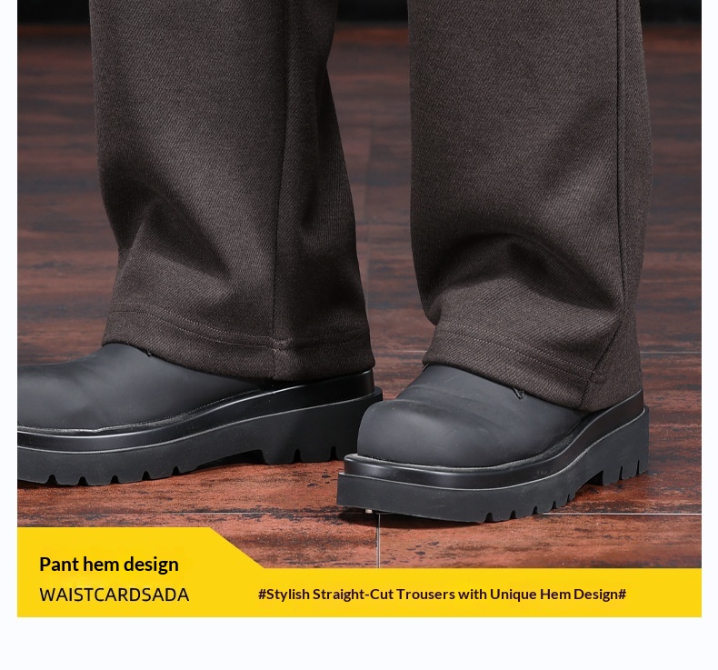 Men's Heavyweight Casual Pants Fleece Lined Thickened Trousers_voghion.com