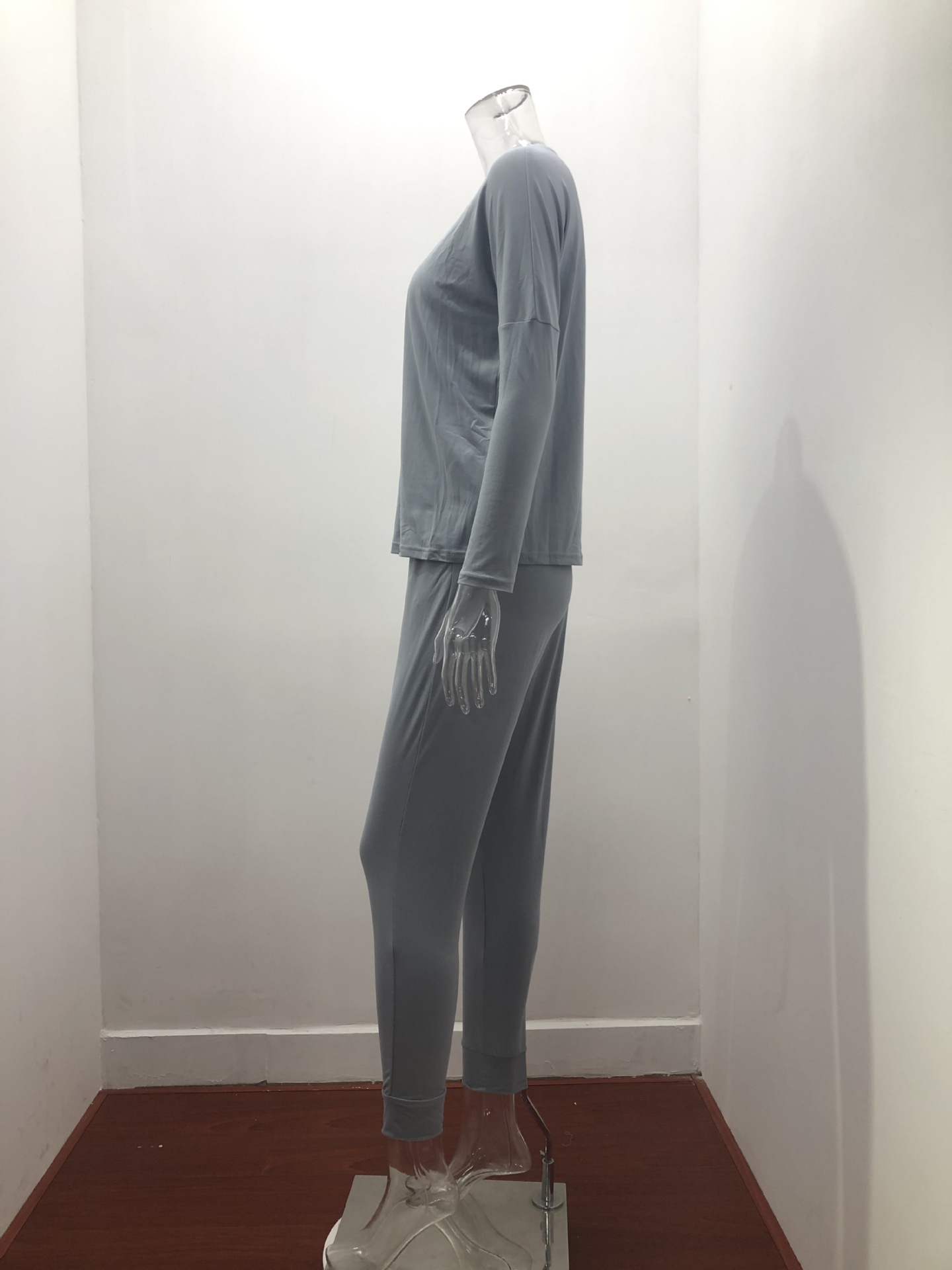 Women's Active Set Long Sleeve Solid Colour Casual Sportswear_voghion.com