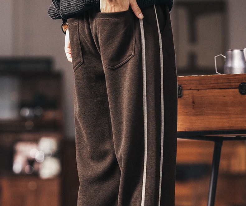 Herren Freizeithose Im Retro Stil Gerade Geschnitten Bequem_voghion.com