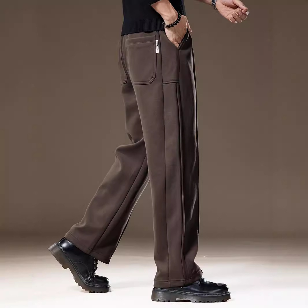 Hochwertige amerikanische Retro-Jogginghose für Herren mit geradem Bein, neuer Herbststil, locker geschnitten, sportlich, fließend, weites Bein, schlicht_voghion.com