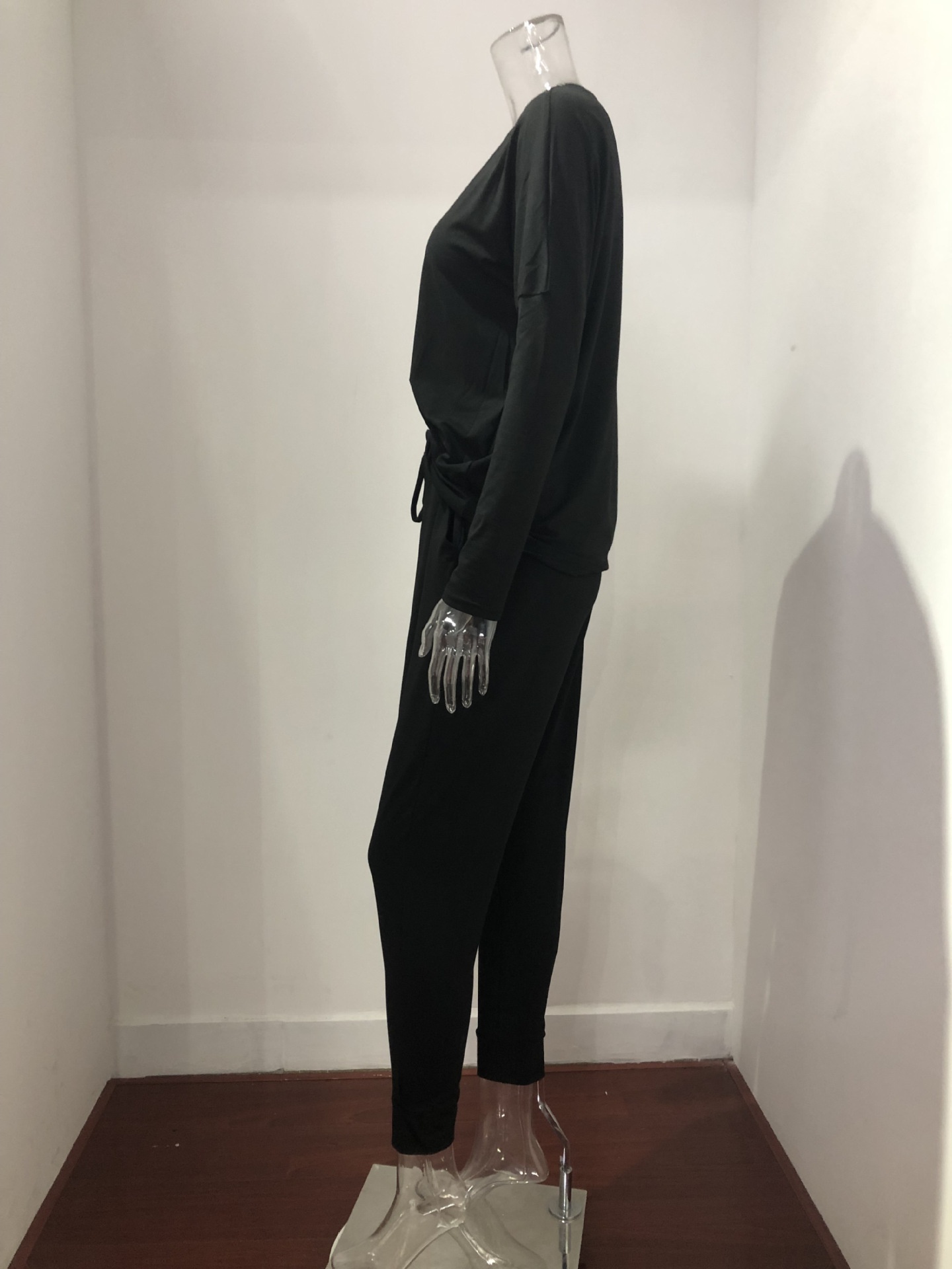 Women's Active Set Long Sleeve Solid Colour Casual Sportswear_voghion.com
