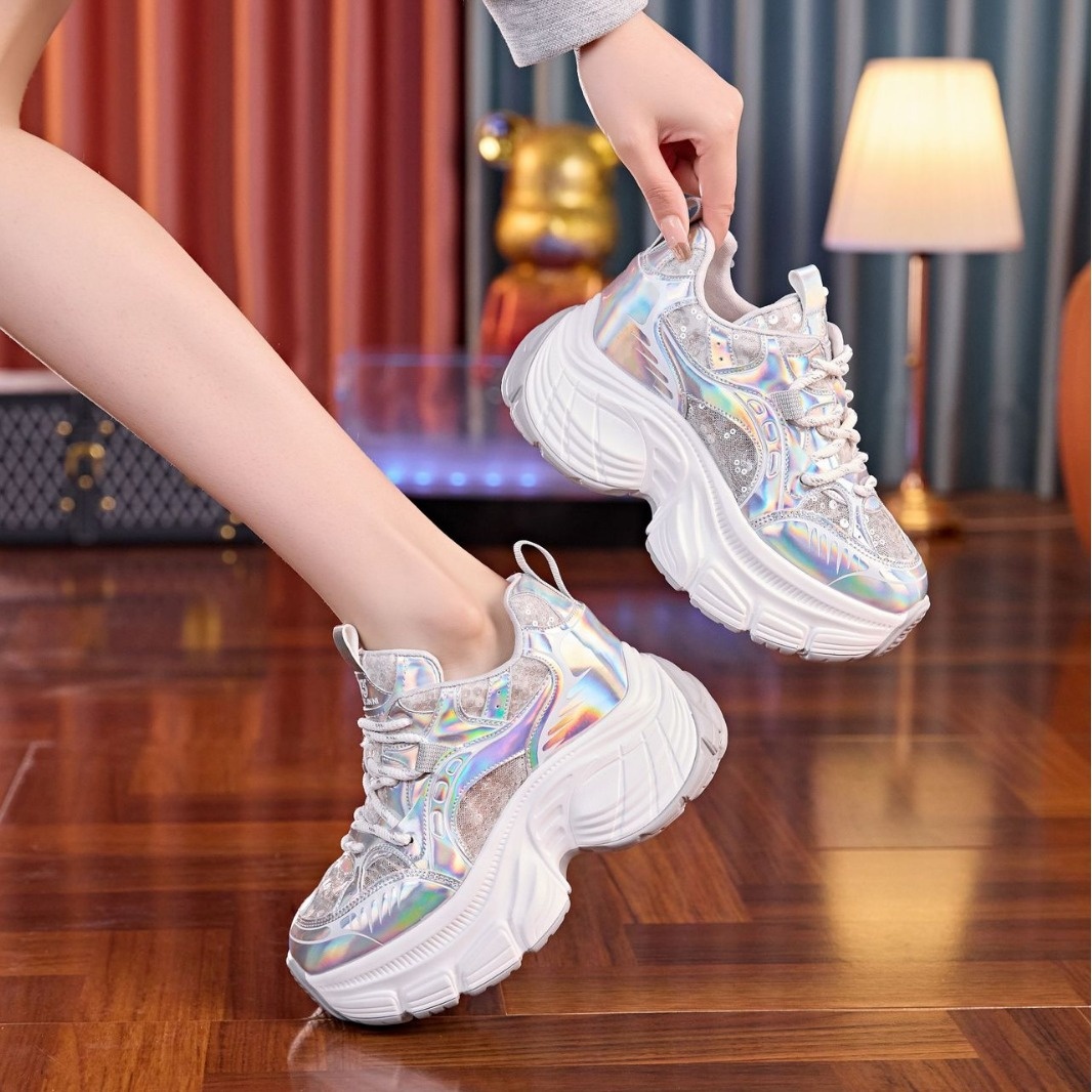 Breathable Mesh Dad Trainers Thick Sole Height Increasing Shoes_voghion.com