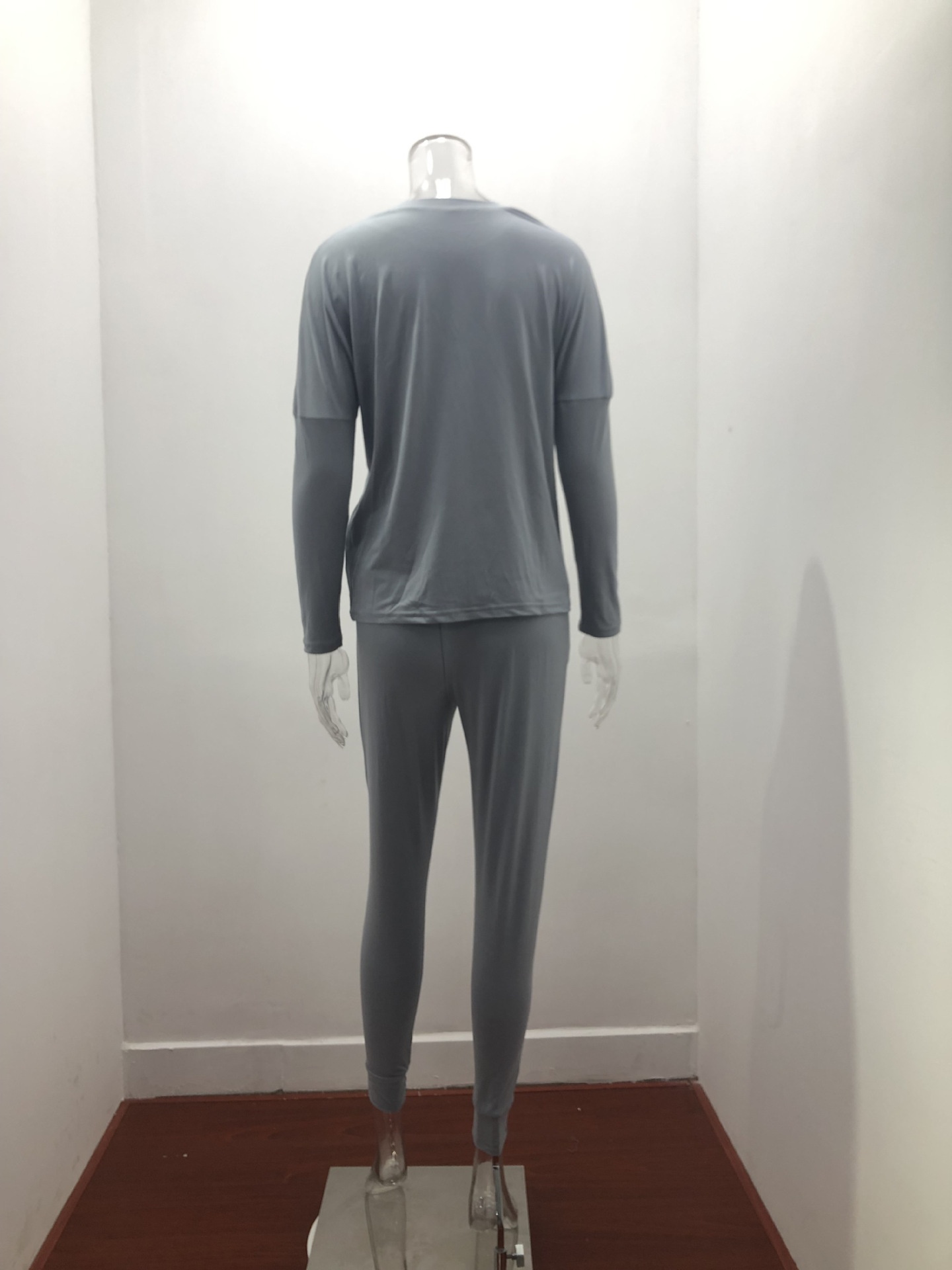 Women's Active Set Long Sleeve Solid Colour Casual Sportswear_voghion.com