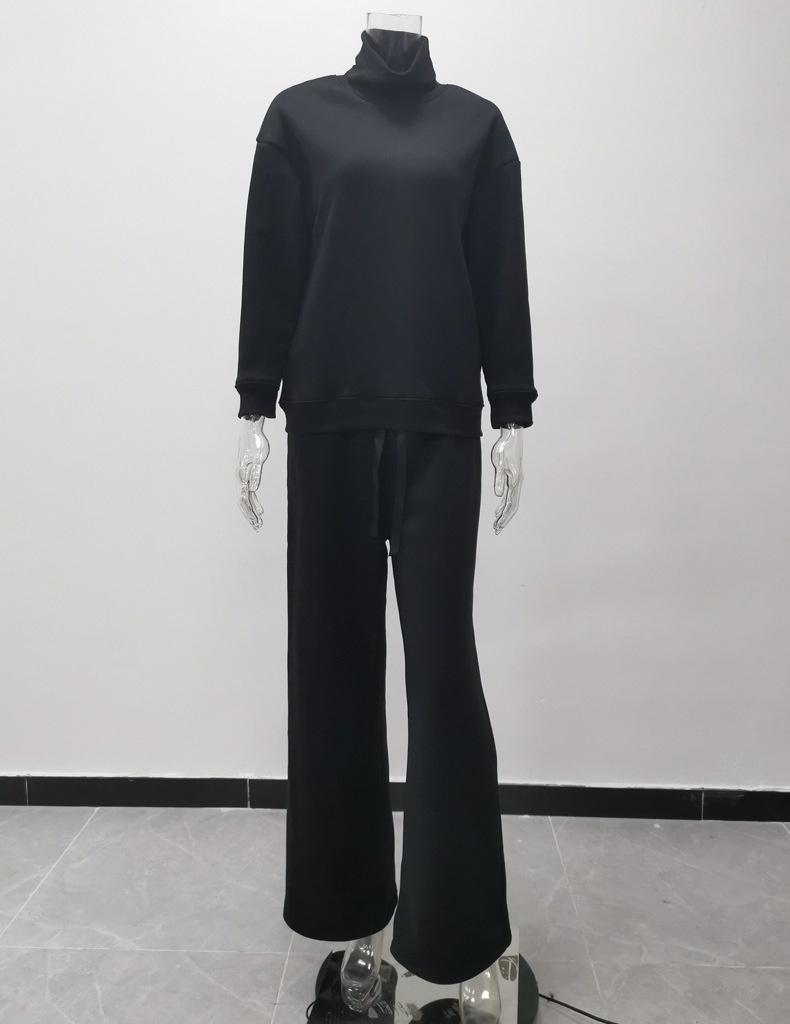 Damen Strick Sport Set Europäischer Stil Modisches Freizeitset_voghion.com