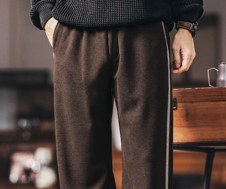 Herren Freizeithose Im Retro Stil Gerade Geschnitten Bequem_voghion.com