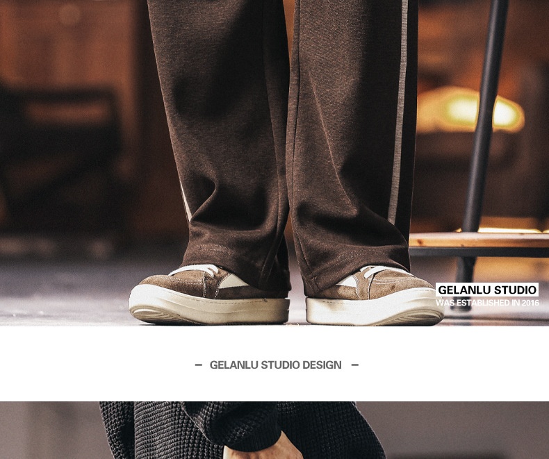 Herren Freizeithose Im Retro Stil Gerade Geschnitten Bequem_voghion.com