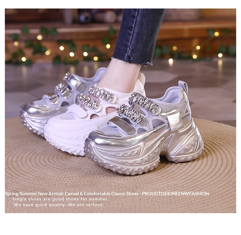 Zapatillas Walking Mujer Con Suela Durian Y Brillantes Plataforma_voghion.com