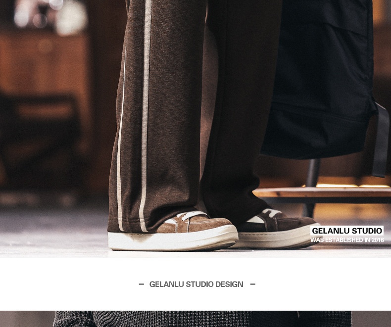 Herren Freizeithose Im Retro Stil Gerade Geschnitten Bequem_voghion.com