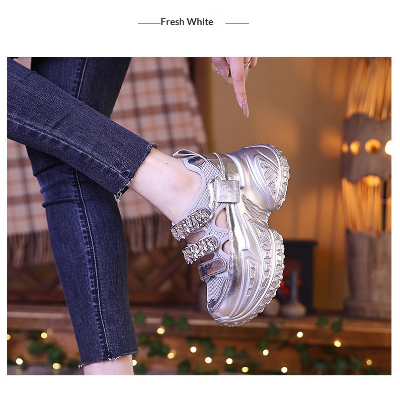 Zapatillas Walking Mujer Con Suela Durian Y Brillantes Plataforma_voghion.com