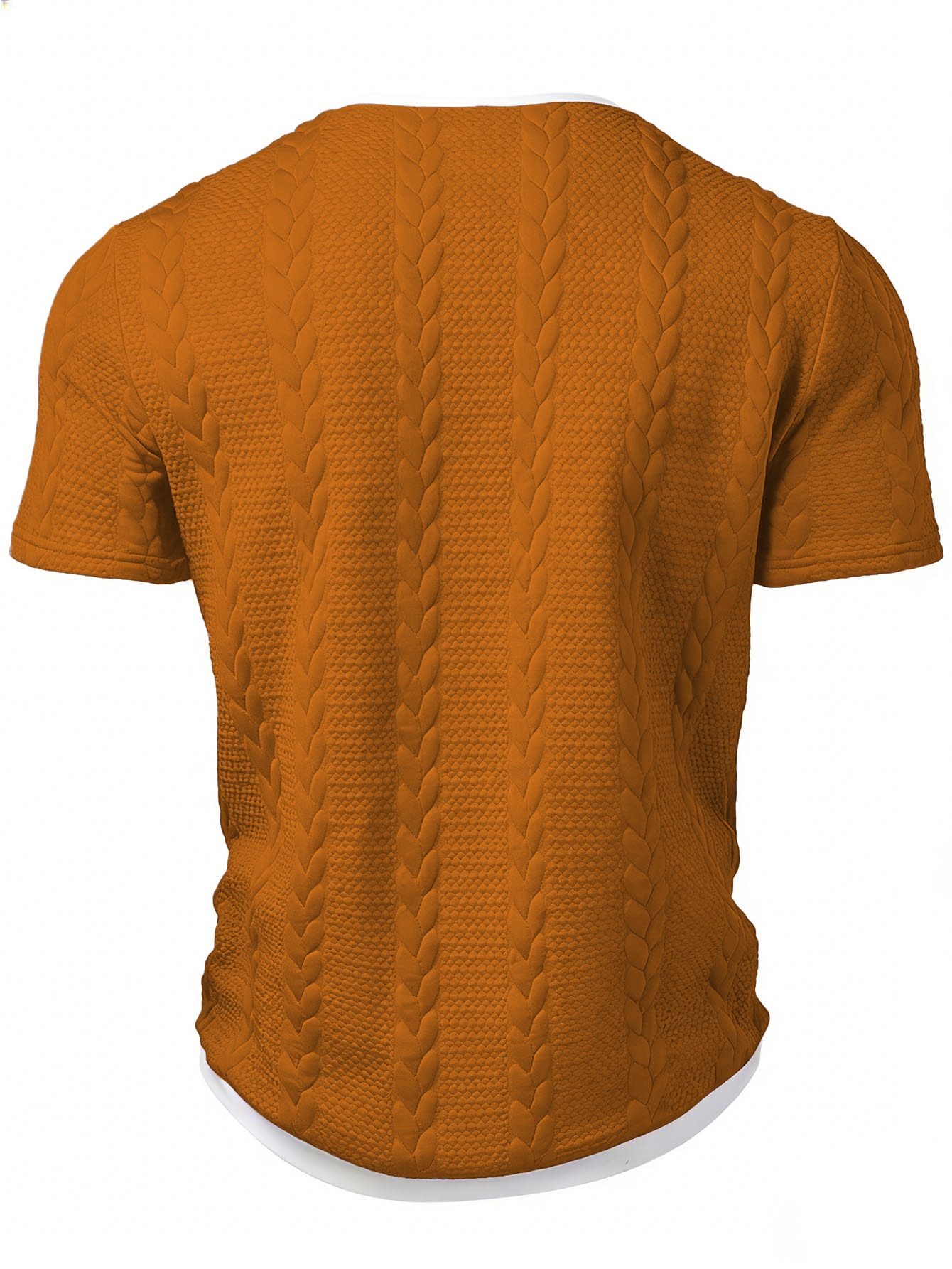 T-shirt uomo in jacquard testurizzato con logo in pelle estate_voghion.com