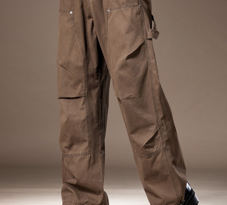 Pantalon cargo homme large multi-poches style décontracté été_voghion.com