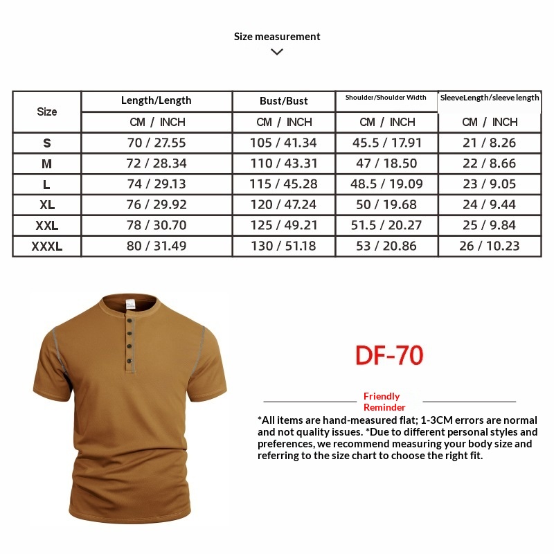 Men's Polo Shirt Vintage Solid Colour Casual Loose Button Front_voghion.com