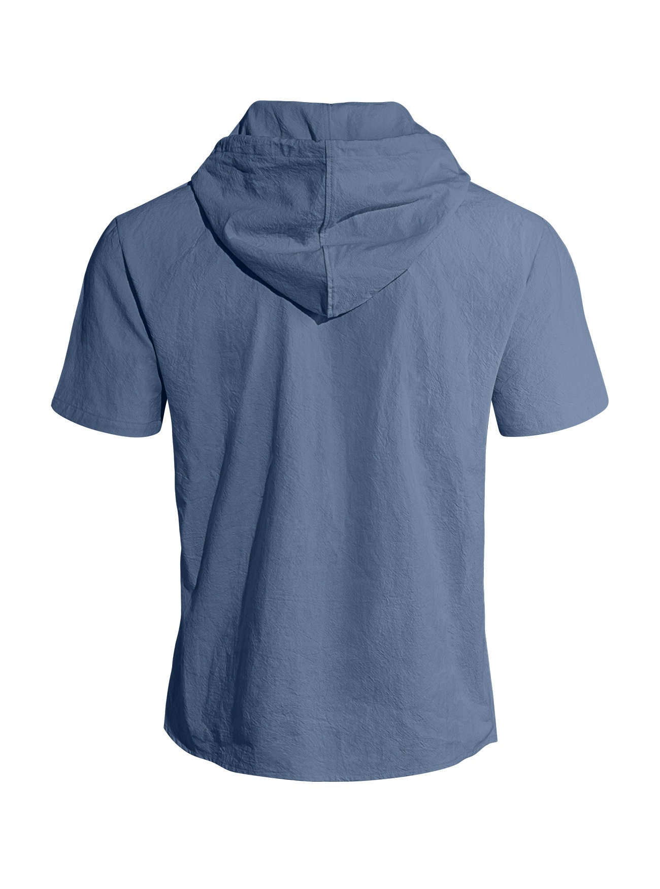 Polo da uomo in lino con cappuccio per spiaggia ed estate_voghion.com