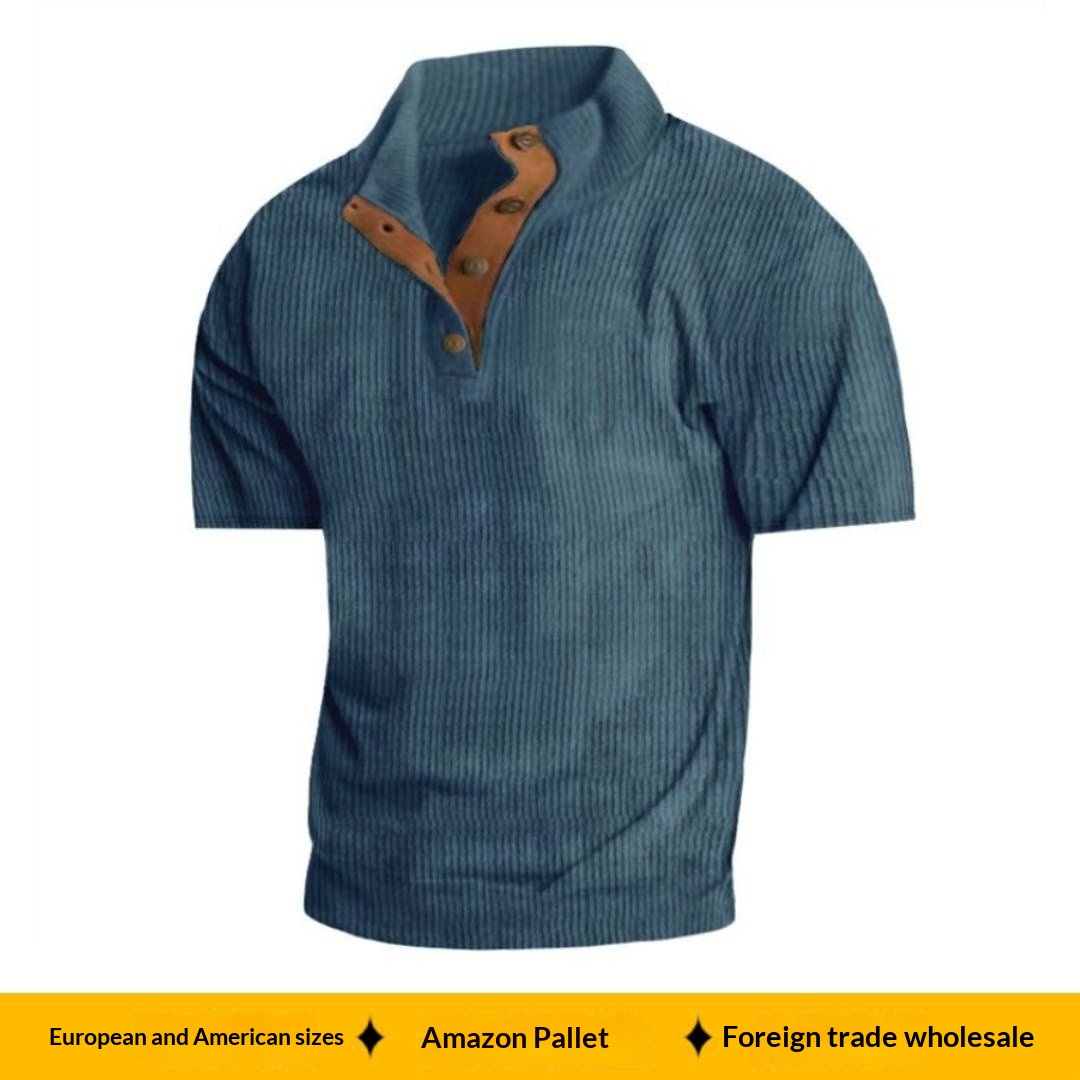 Grenzüberschreitender Sommer- und Herbst-Sweatshirt für Herren in europäischen Größen aus Cord mit Stehkragen, Strick, ideal für Outdoor-Aktivitäten_voghion.com