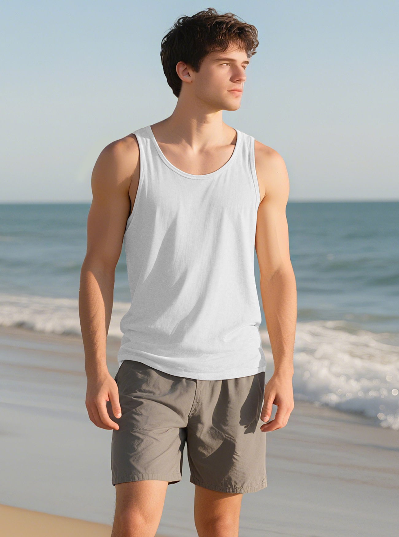 Men's Solid Colour Tank Top For Fitness Training And Casual Wear_voghion.com