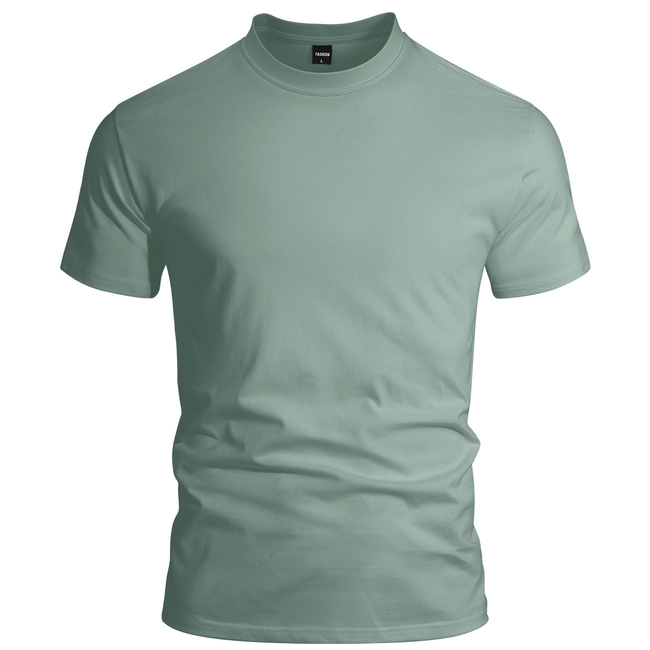Grenzüberschreitendes europäisches und amerikanisches Sommer-T-Shirt für Herren, schlicht, einfarbig, modisch, lässig, sportlich, Kurzarm_voghion.com