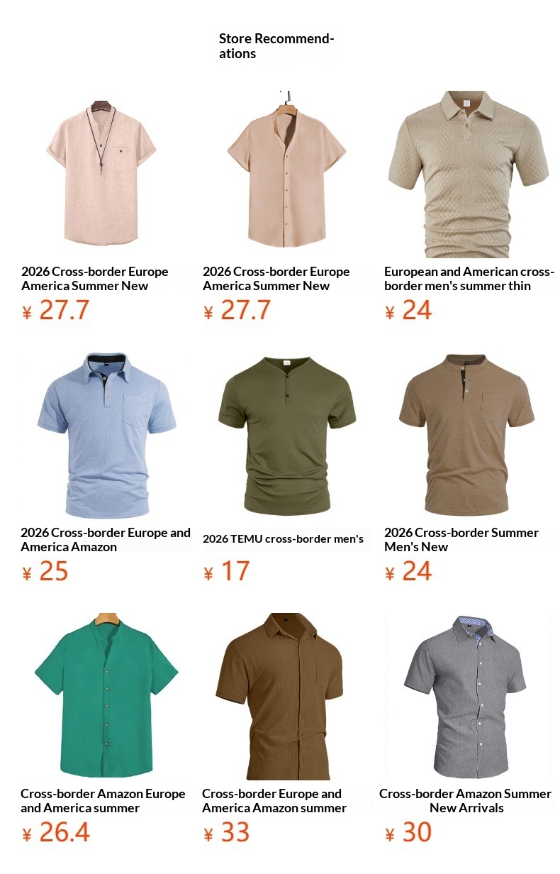 Men's Polo Shirt Vintage Solid Colour Casual Loose Button Front_voghion.com