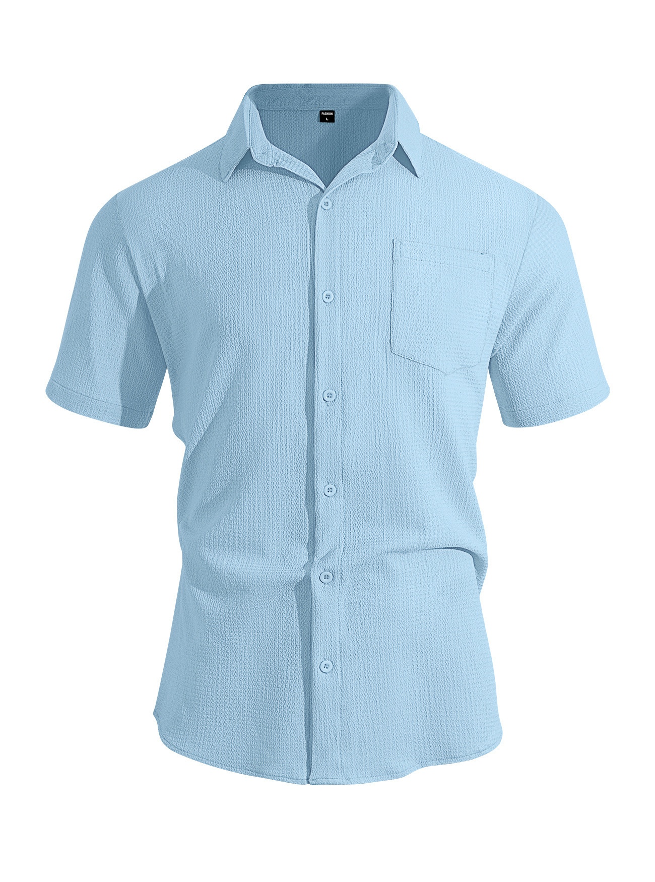 Men's Solid Colour Polo Shirt Smart Casual Short Sleeve Top_voghion.com