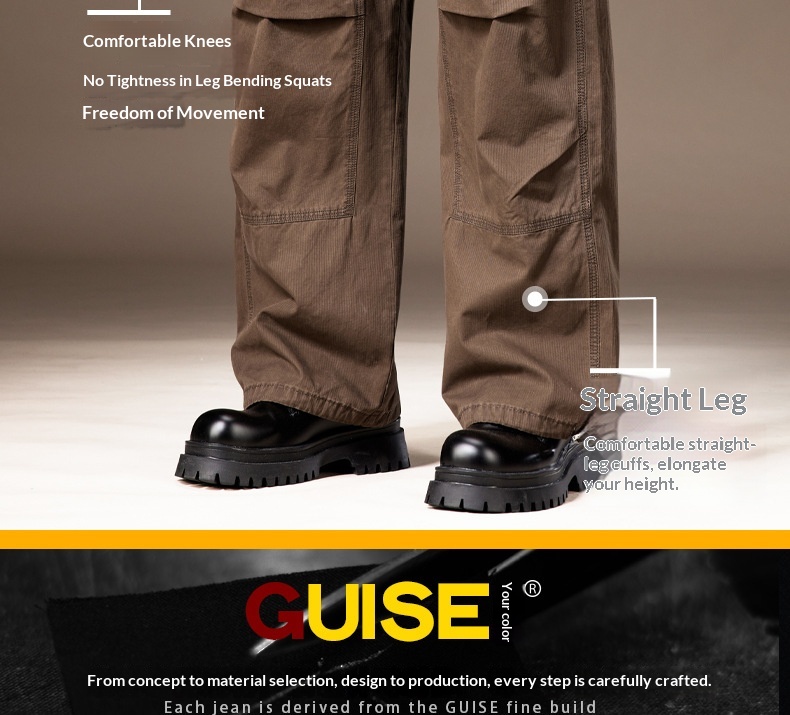 Pantalon cargo homme large multi-poches style décontracté été_voghion.com