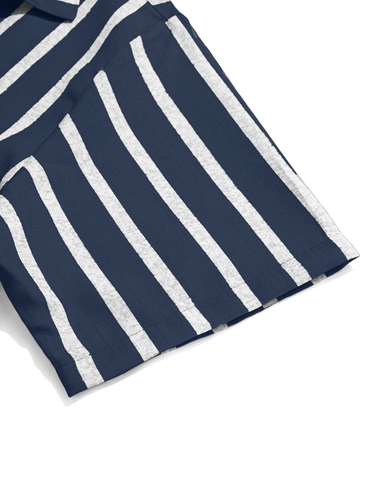 Herren Polohemd Gestreift Locker Geschnittenes Sommerhemd_voghion.com