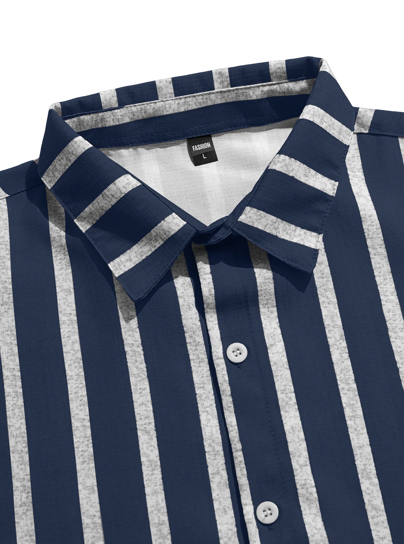 Herren Polohemd Gestreift Locker Geschnittenes Sommerhemd_voghion.com
