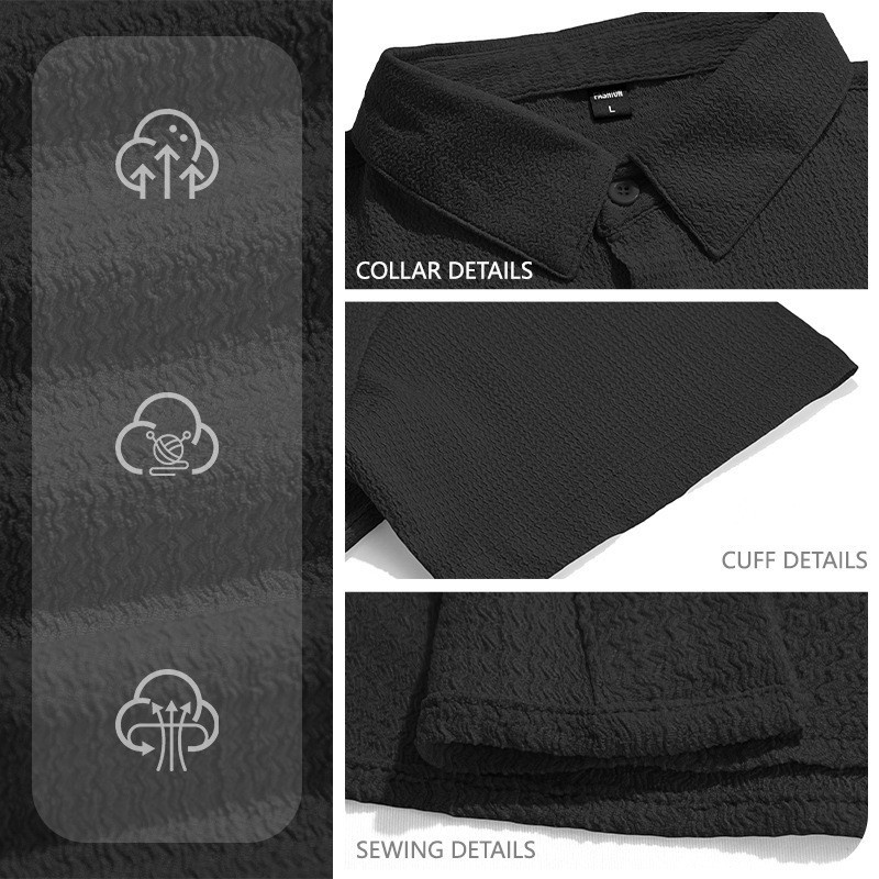 Cross-border European And American Summer Solid Color Lapel Pocket Short-sleeve Shirt, Smart Casual Business_voghion.com