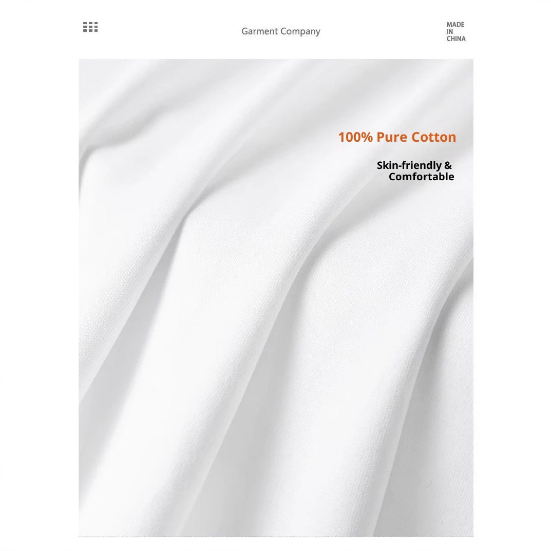 Heavyweight Cotton T-shirt For Men Loose Fit Solid Colour Tee_voghion.com