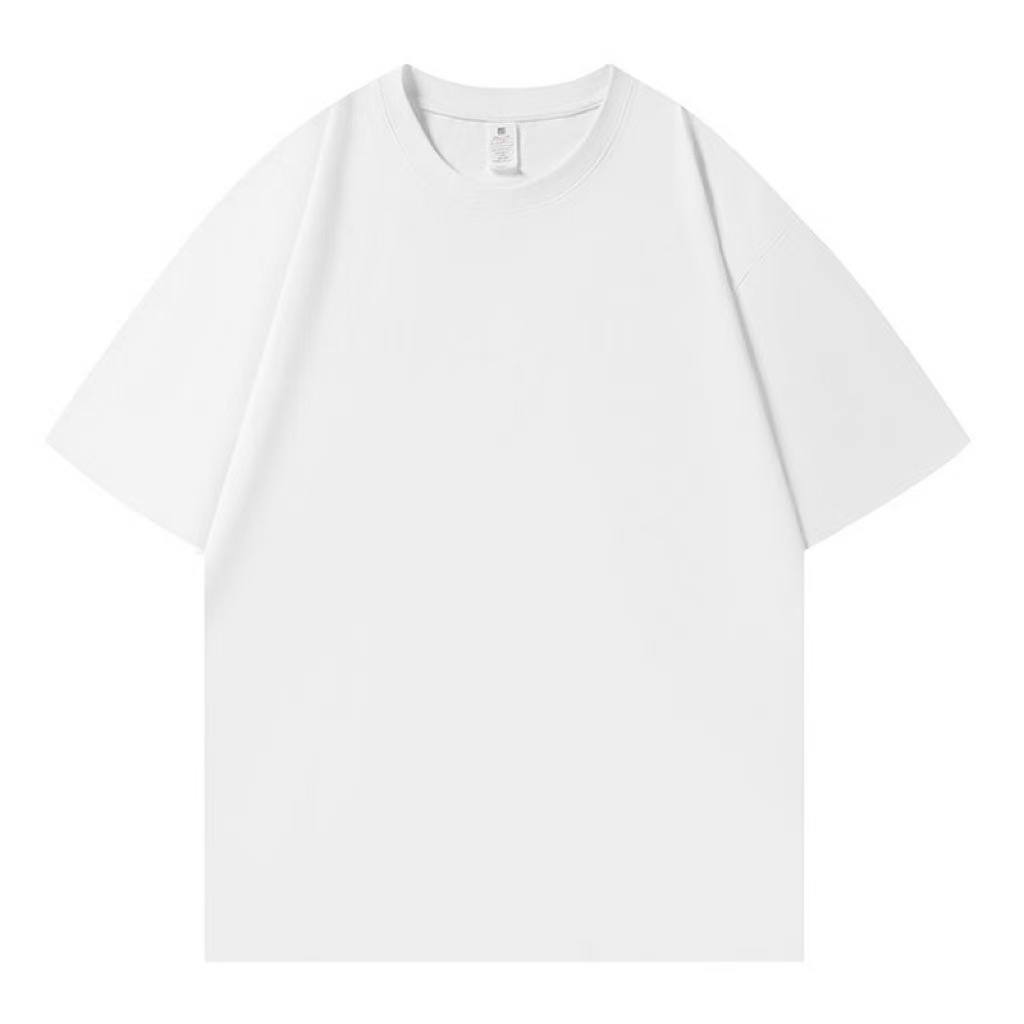Heavyweight Cotton T-shirt For Men Loose Fit Solid Colour Tee_voghion.com