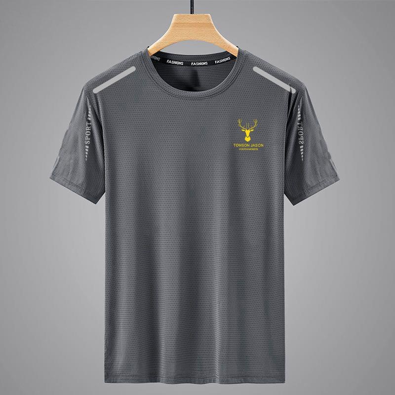 Men's T-shirt Quick-dry Ice Silk Short-sleeved Versatile Casual Top_voghion.com