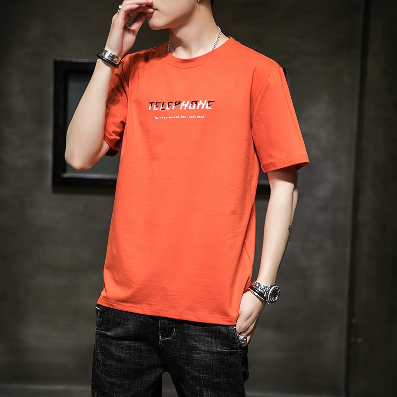 T-shirt uomo in cotone girocollo maniche corte per estate_voghion.com