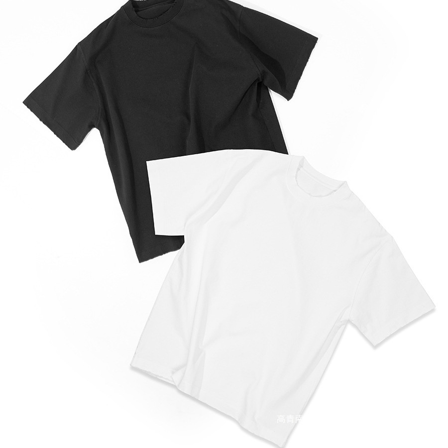 Schweres Herren T-shirt Aus Baumwolle Mit Distressed Effekt_voghion.com