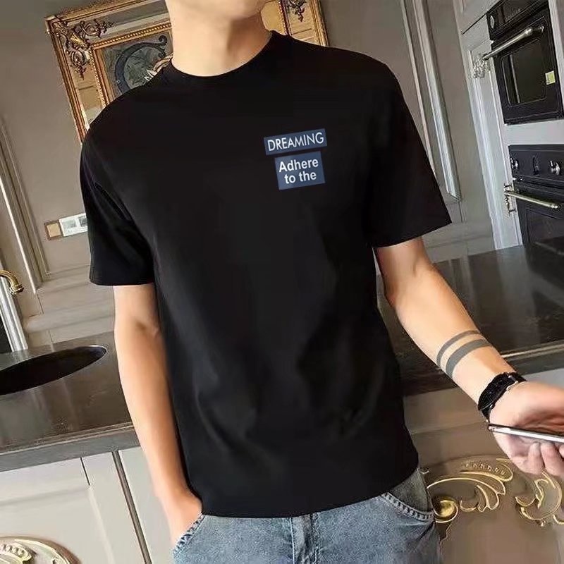 Men's T-shirt Loose Fit Versatile Short Sleeve Base Shirt_voghion.com