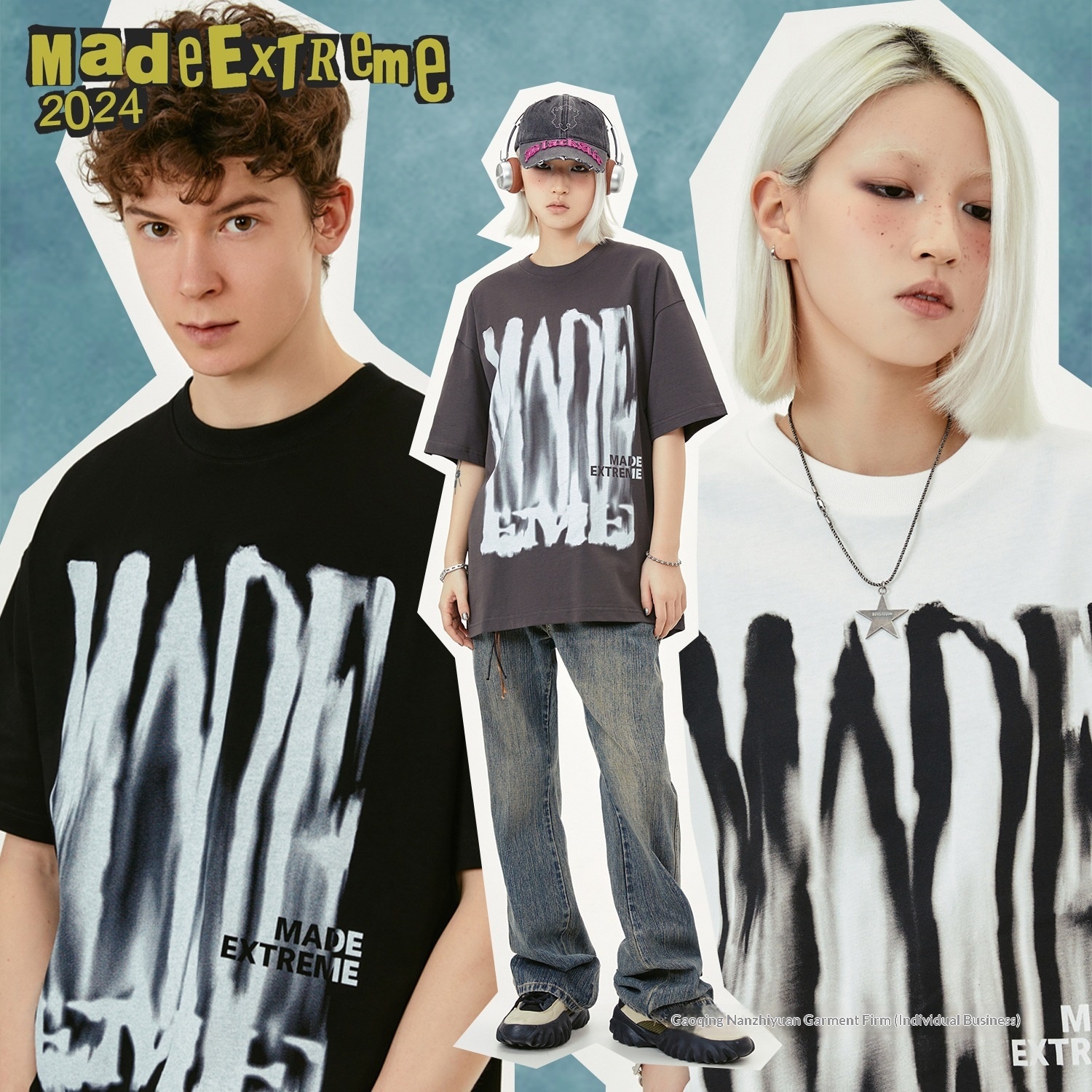 New 2025 Summer Streetwear Printed Letter Cotton Pullover Short Sleeve Youth Trendy Round Neck Men's T-Shirt_voghion.com