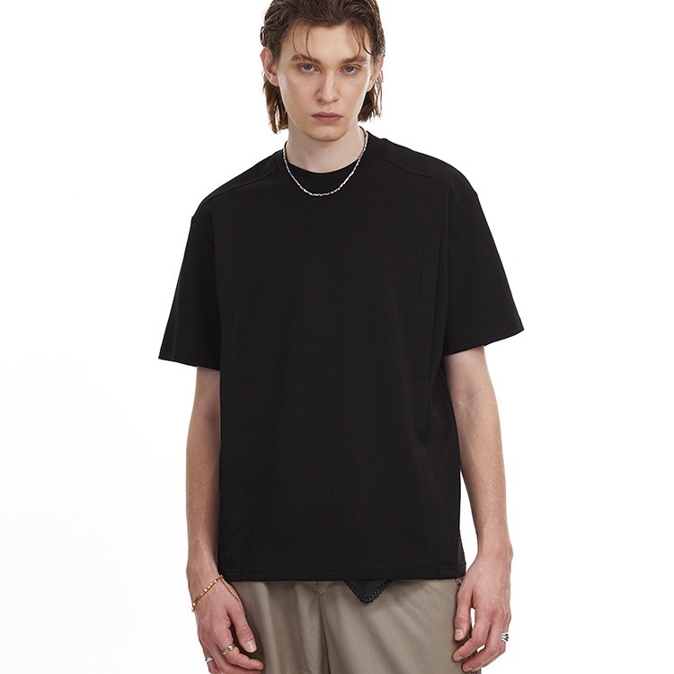 Herr t-shirt retro dekonstruerad ledig passform sommar casual_voghion.com
