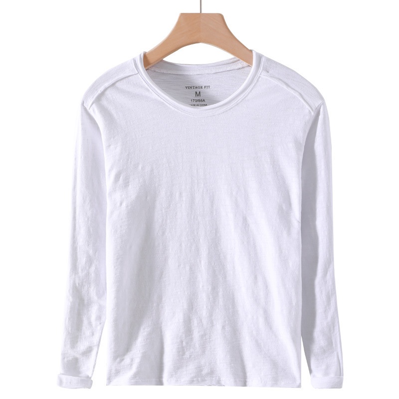 Men's Cotton Slim Fit T-shirt Breathable Solid Colour For Men_voghion.com