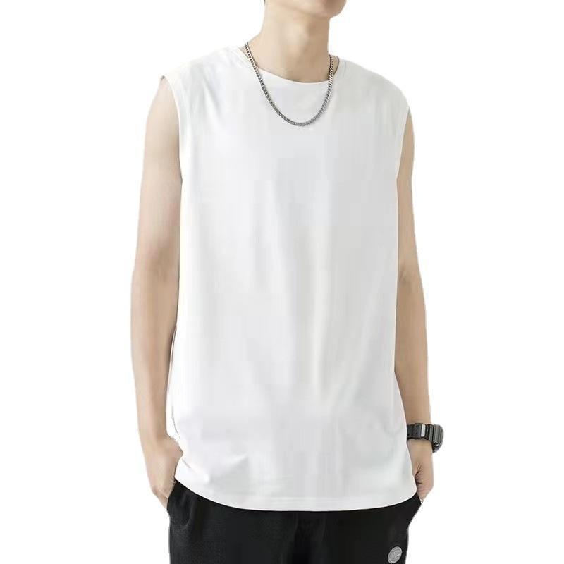 Herren Ärmelloses T-shirt Aus Baumwolle Für Sommer Streetstyle_voghion.com